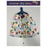 Crochet Top Hand Towel / Tea Towel - Bicycles in the Garden Crochet Top Hand Towel / Tea Towel - Bicycles in the Garden